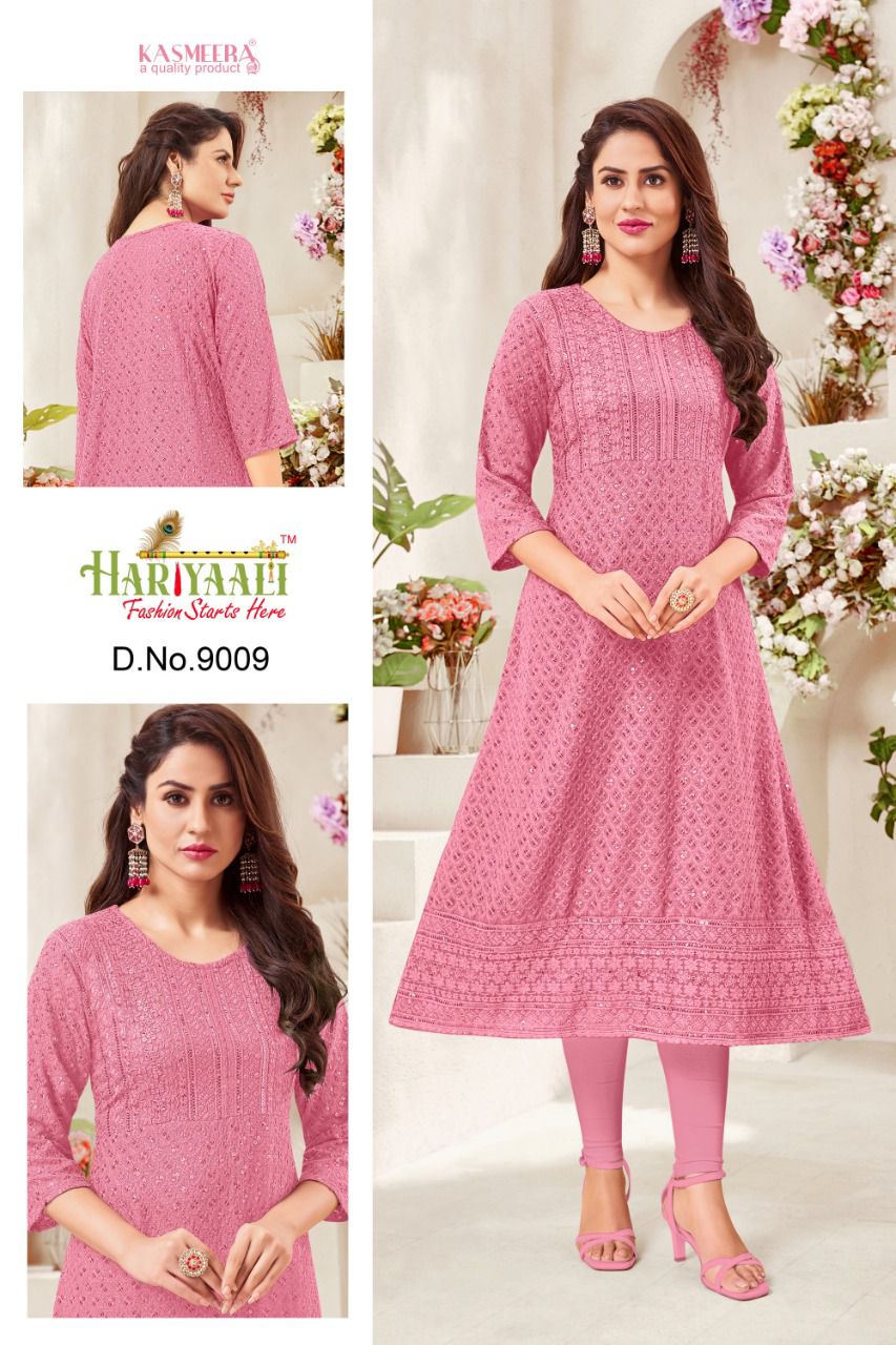 Hariyaali Aleen Fancy Regular Wear Rayon Latest Kurtis Collection